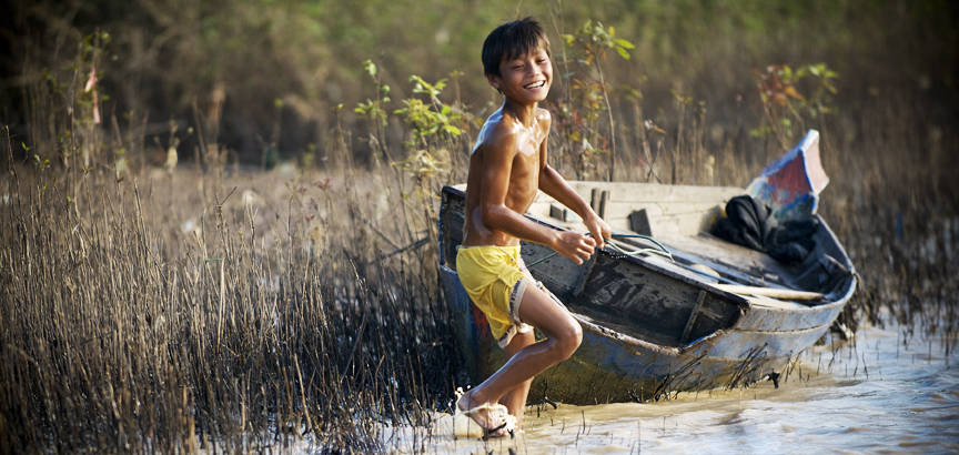 Floating Village Boy,  Cambodia
